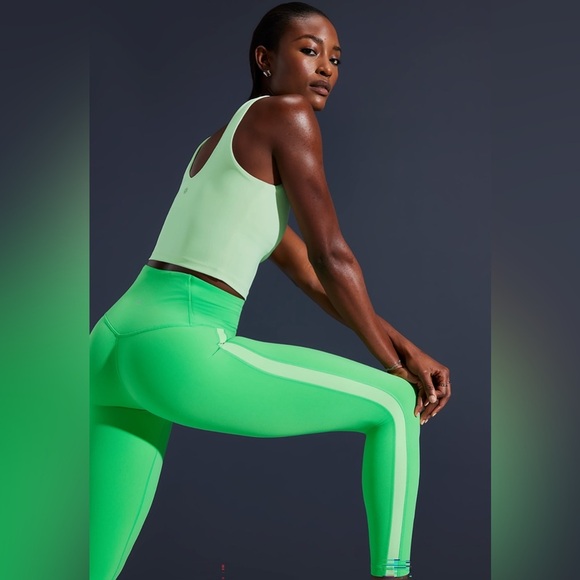 Athleta Elation Color Block 7/8 Ultra High Rise Leggings | Valley | Small - Picture 1 of 9